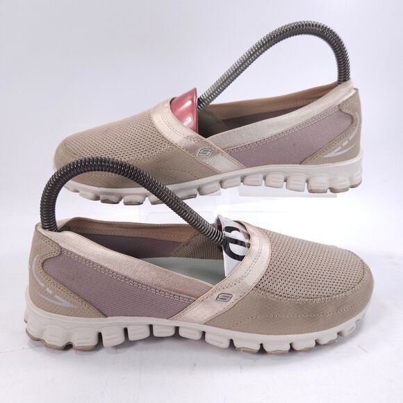 Skechers EZ Flex Take It Easy Walking Slip On Shoe Womens Size 6.5 22258 Beige - Picture 5 of 8